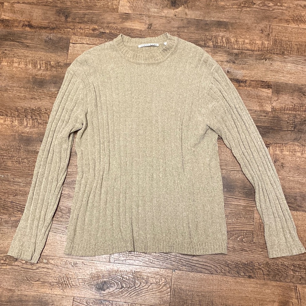 Linea Dome Knit Cream/Tan Sweater M